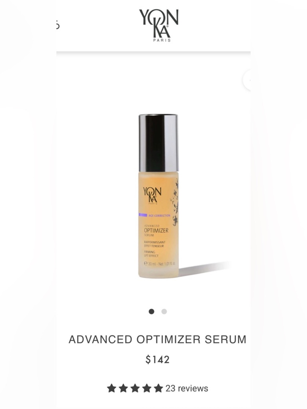 Yonka Advanced Optimizer Serum - Yellow